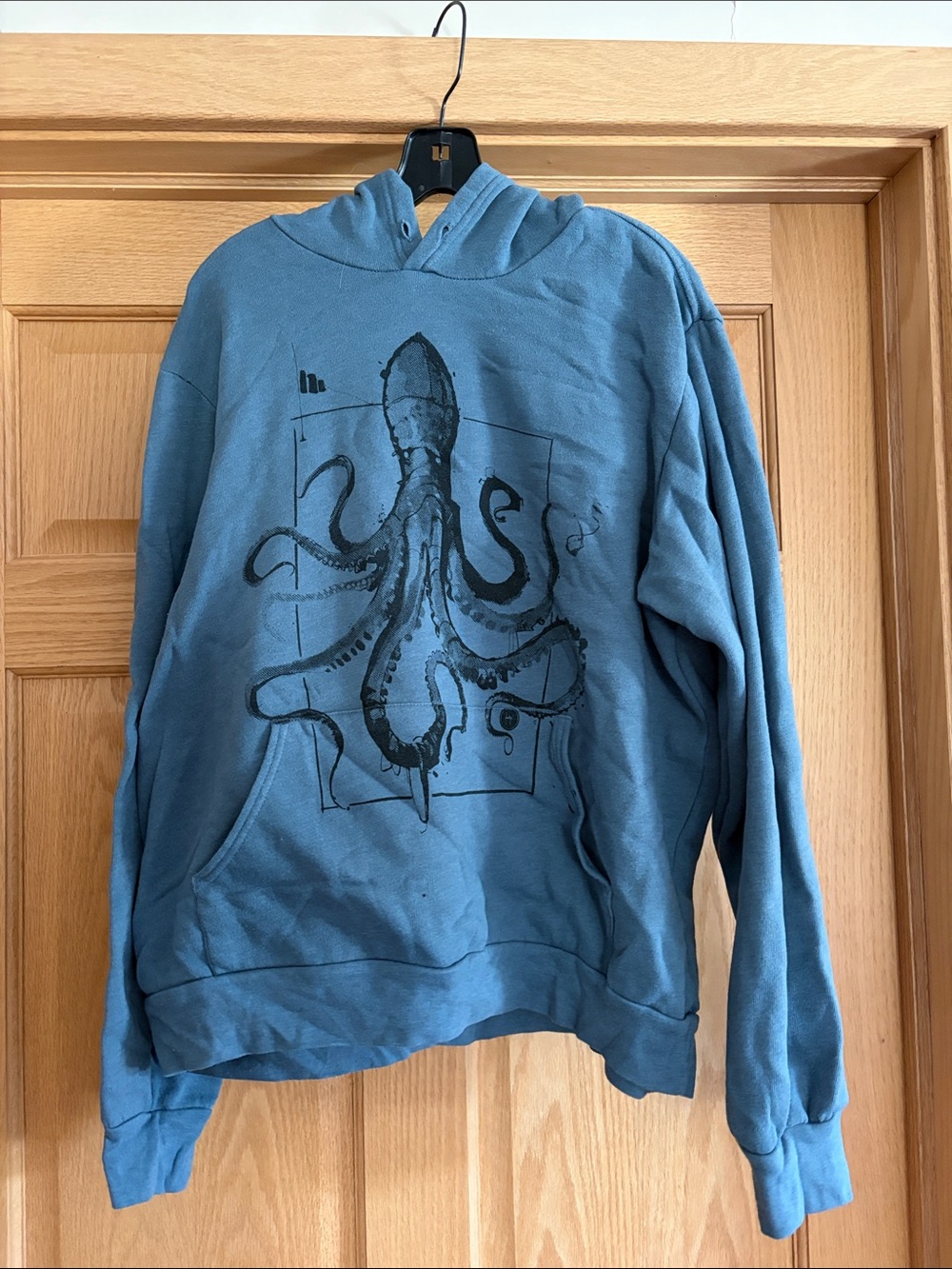 Blue Octopus Graphic Hoodie Sweatshirt - Men